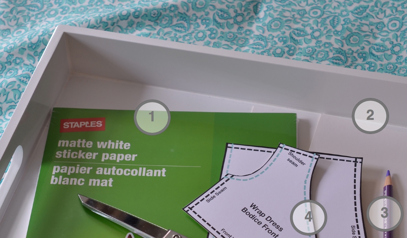 Sticker paper, Poster board, together make a nice traceable pattern piece.