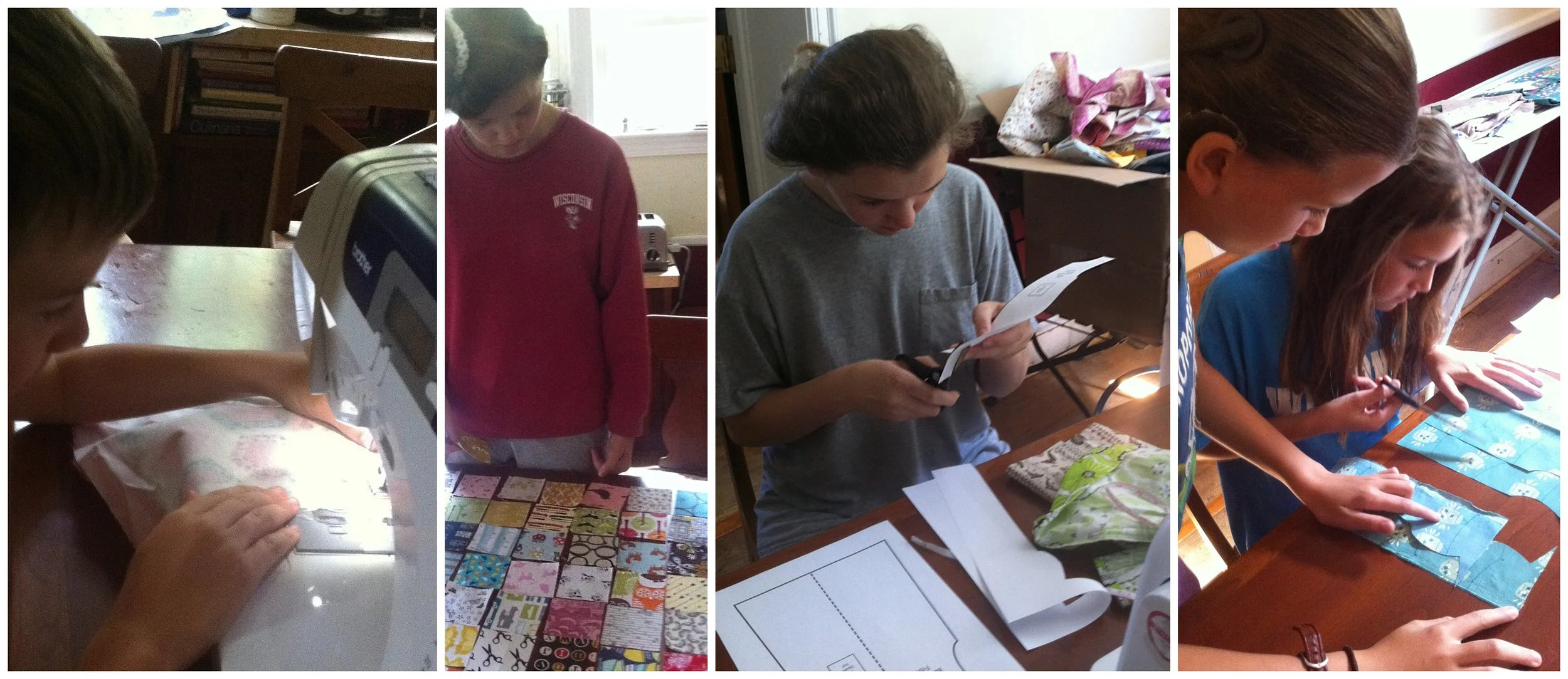 Sewing and quilting and more sewing. Click to enlarge.