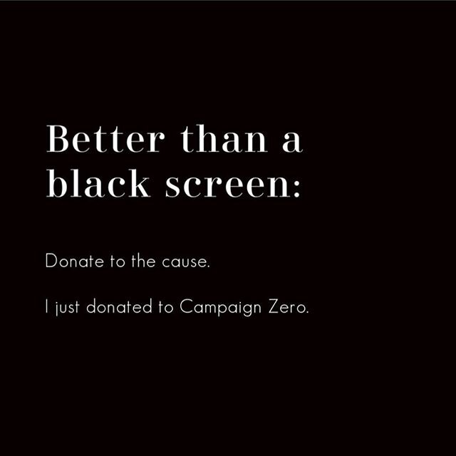 The black squares will be gone in a few days. Let&rsquo;s try to do something more long term. #blackouttuesday