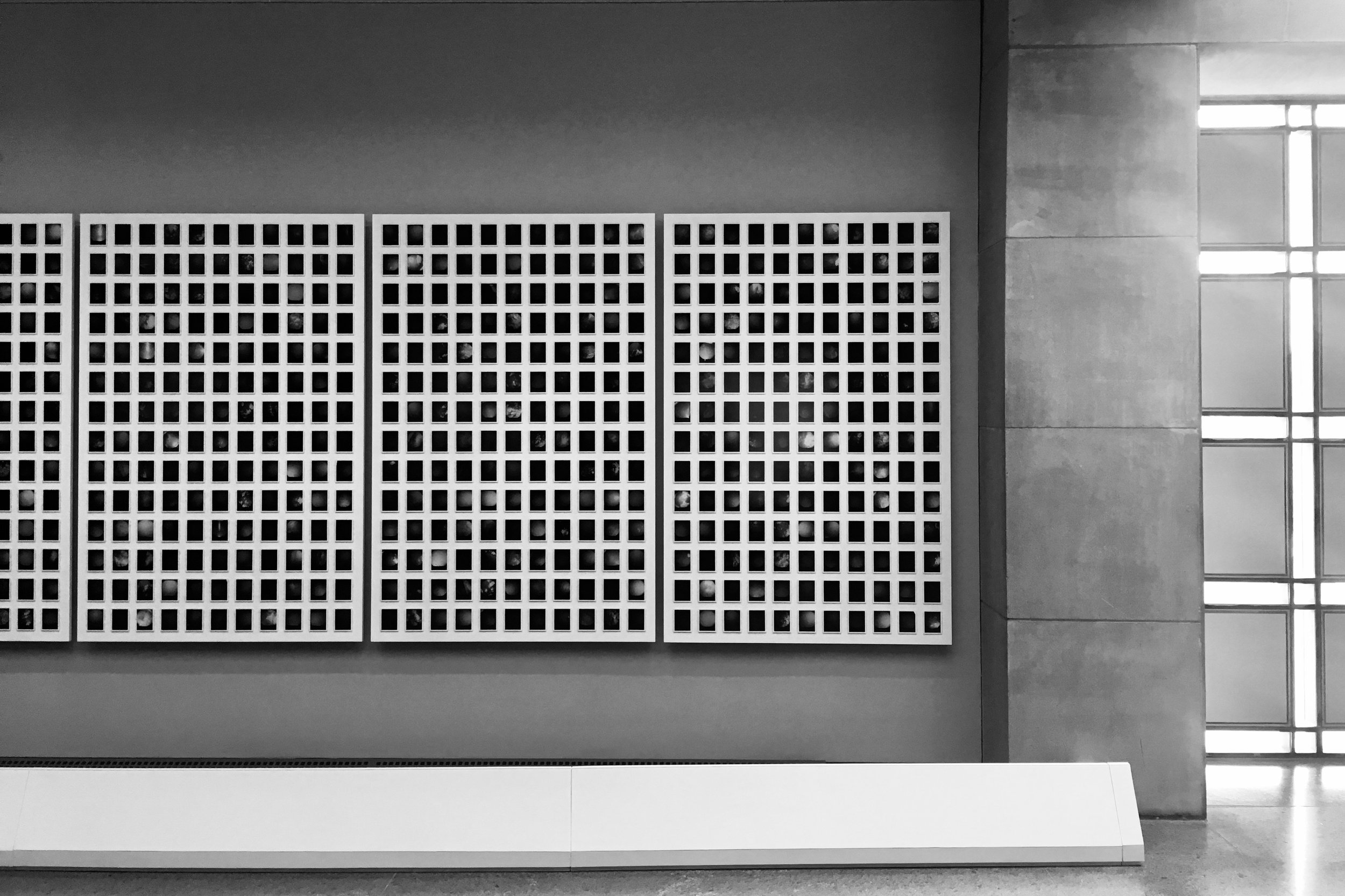 One Thousand and Seventy-eight Blue Skies (2019) - installation detail (United States Holocaust Memorial Museum, Washington DC)
