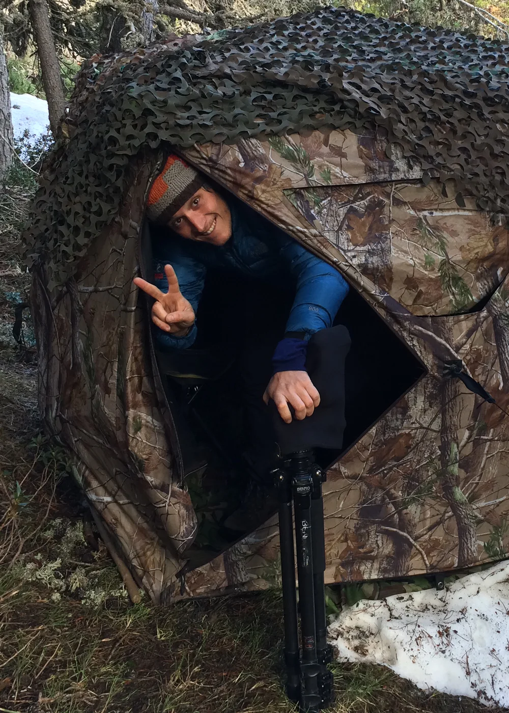 Val D'Aran guide Alex Martinez emerges from another successful caper photo session.