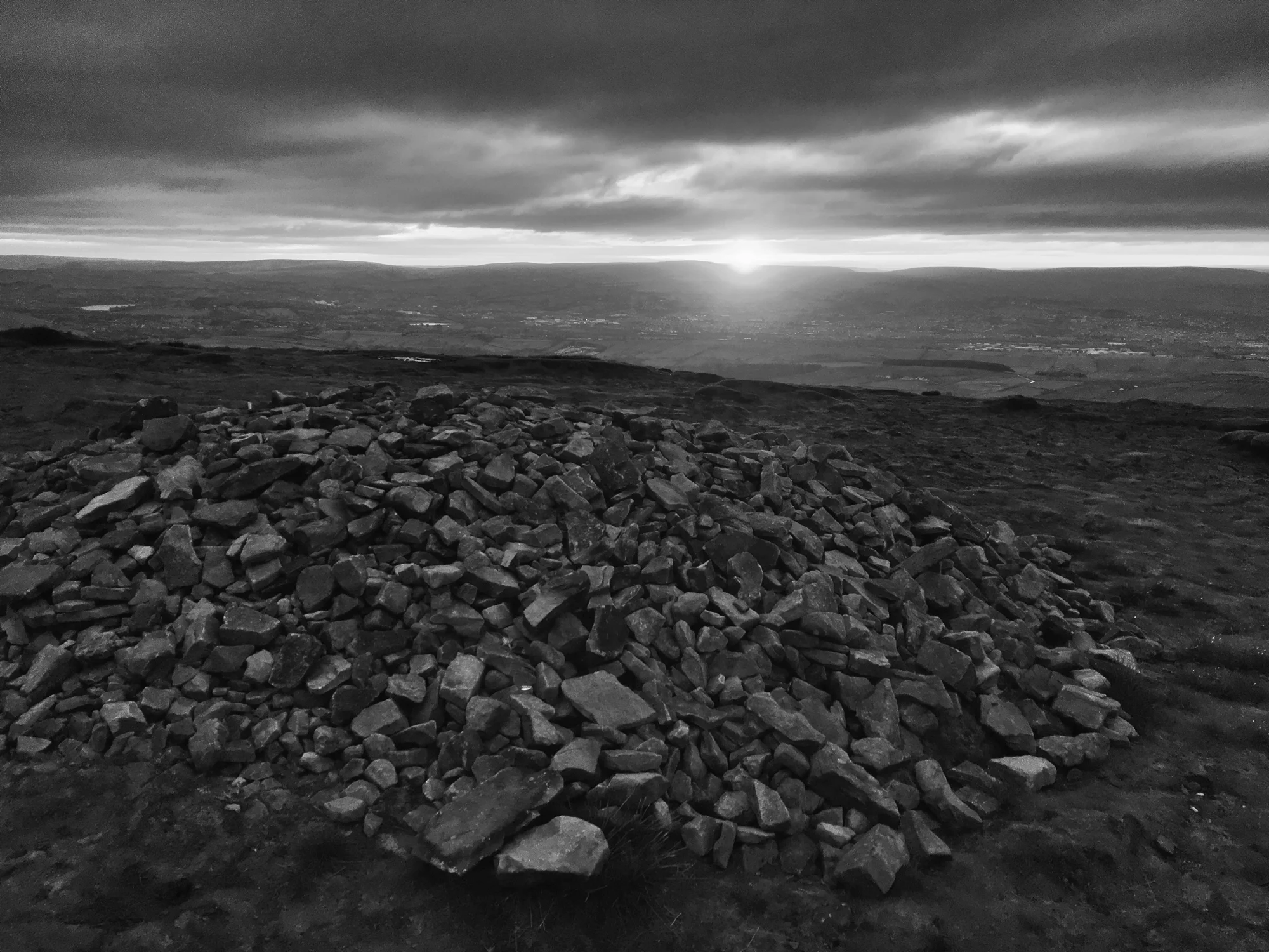 Sunrise over 't'capital' as my mate Rocket calls it, otherwise Burnley.