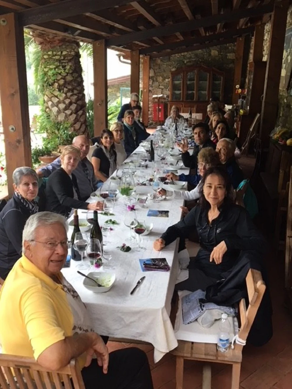 Enjoying our Wine Tasting in Cinque Terre!