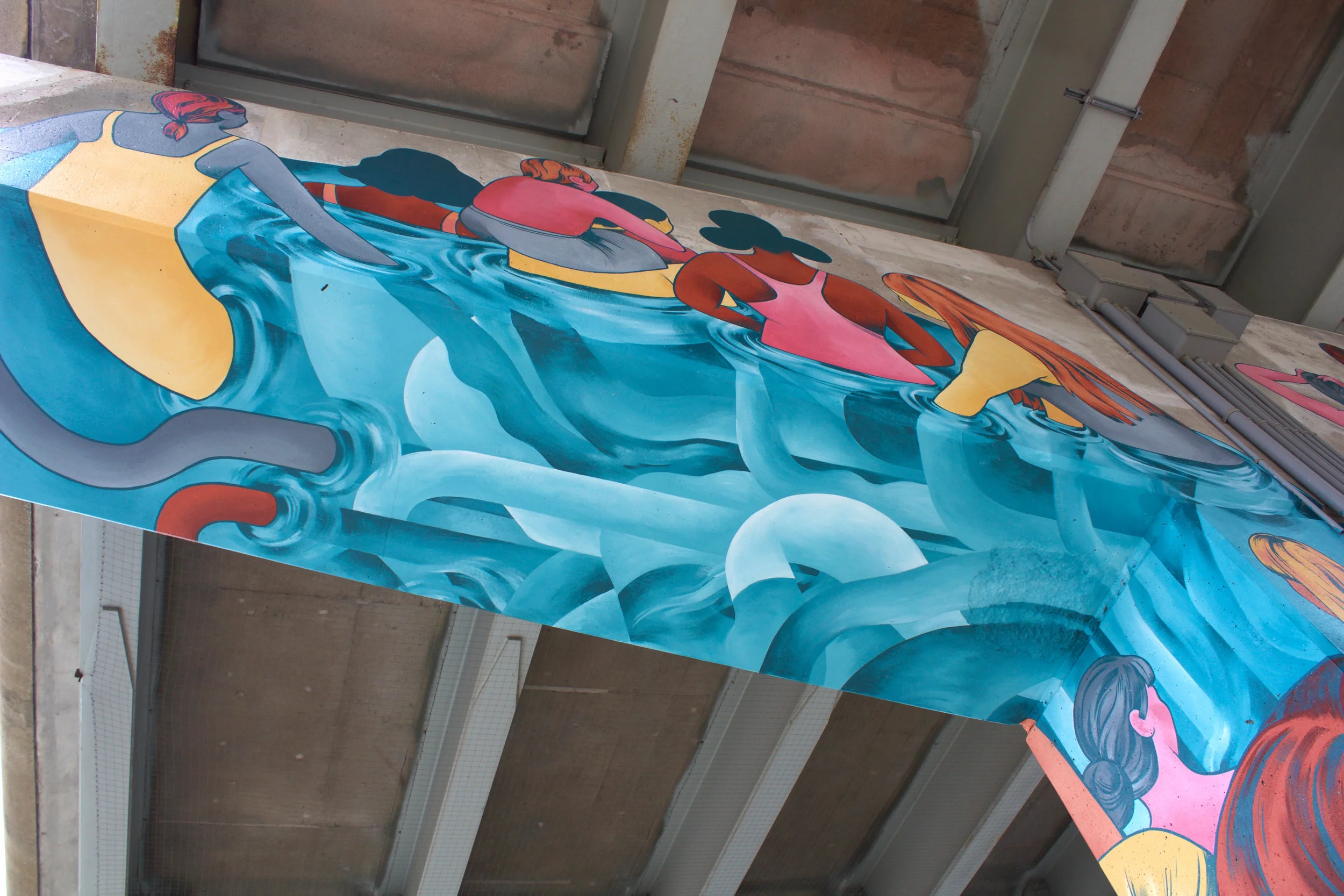 Sunbathers (detail) For Underpass Park // TORONTO, ON</p>