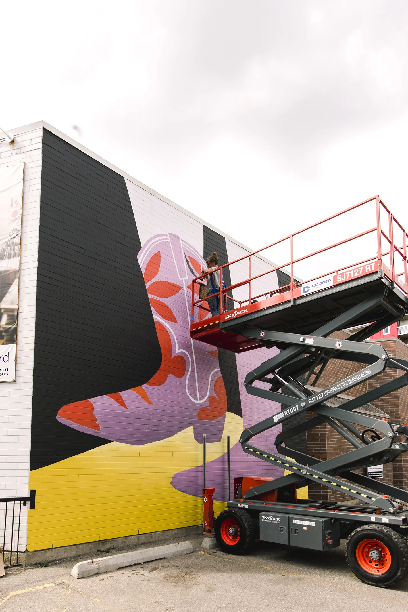 Pardners (progress shot)For Beltline Urban Mural Project (BUMP) // CALGARY, AB</p>