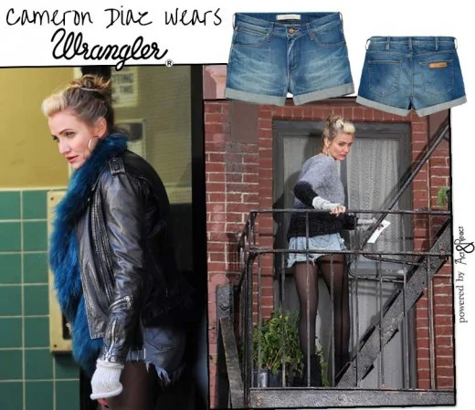 H Cameron Diaz με Wrangler cut-off shorts!