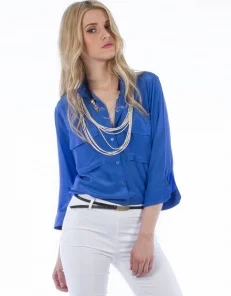   Σατινέ πουκάμισα με τσέπες  59,00€   