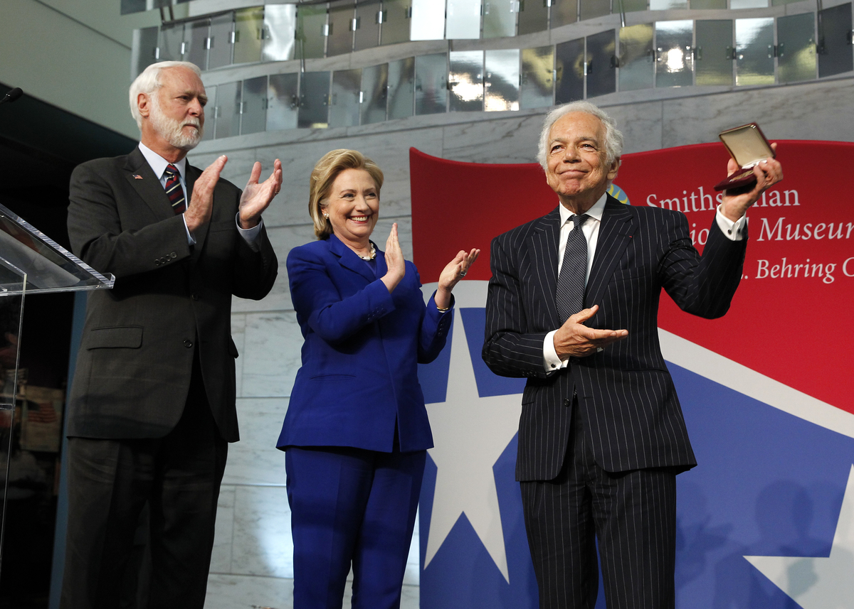 Ralph Lauren Receives James Smithson Bicentennial  Medal at Citizenship Ceremony
