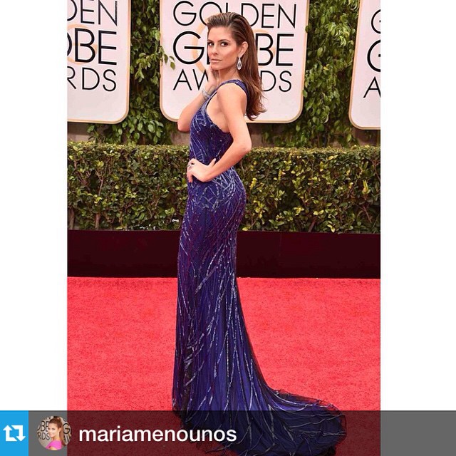 Gorgeous Maria Menounos in her Gabriela Cadena gown at Golden Globes red carpet!!👠