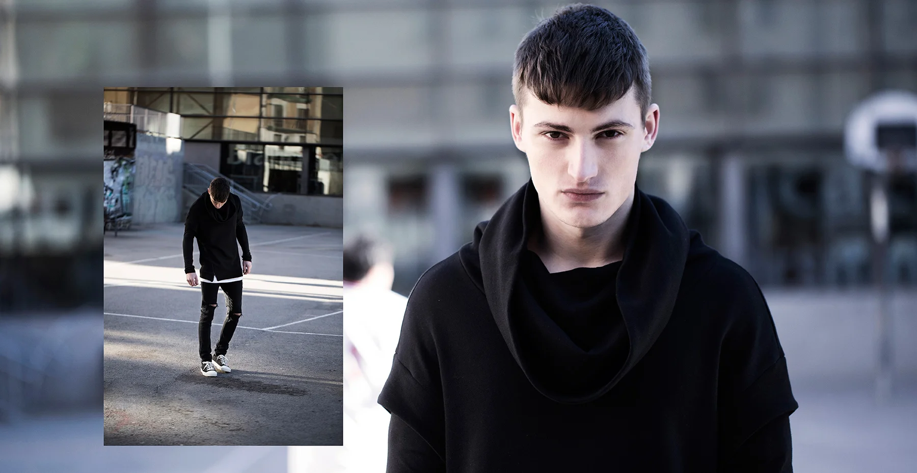BERSHKA MAN - February Lookbook Avant-Garde Look σε μαύρο & άσπρο
