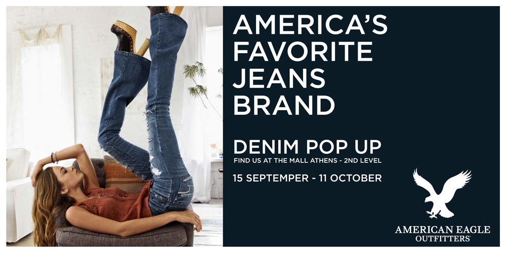 Επισκεπτόμαστε το Denim POP UP STORE της AMERICAN EAGLE OUTFITTERS και δοκιμάζουμε τα αγαπημένα μας τζην!