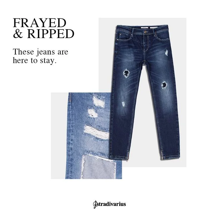 Για την άνοιξη του 2016 το denim είναι γεμάτο από ξέφτια και σκισίματα στην STRADIVARIUS