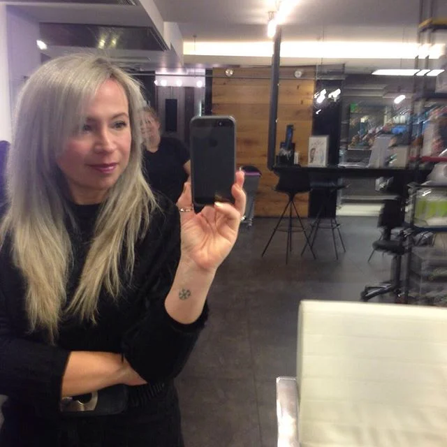 Excited with my new #Silver #blonde #haircolor! @katsarelia you r the best! #Plastirashaircode