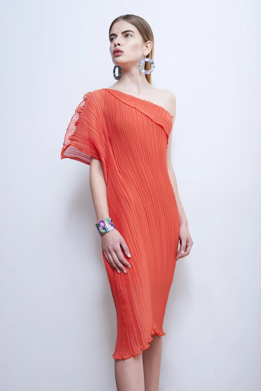 One shoulder pleated dress.jpg