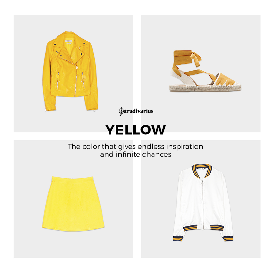 Spring looks in “Yellow” by Stradivarius