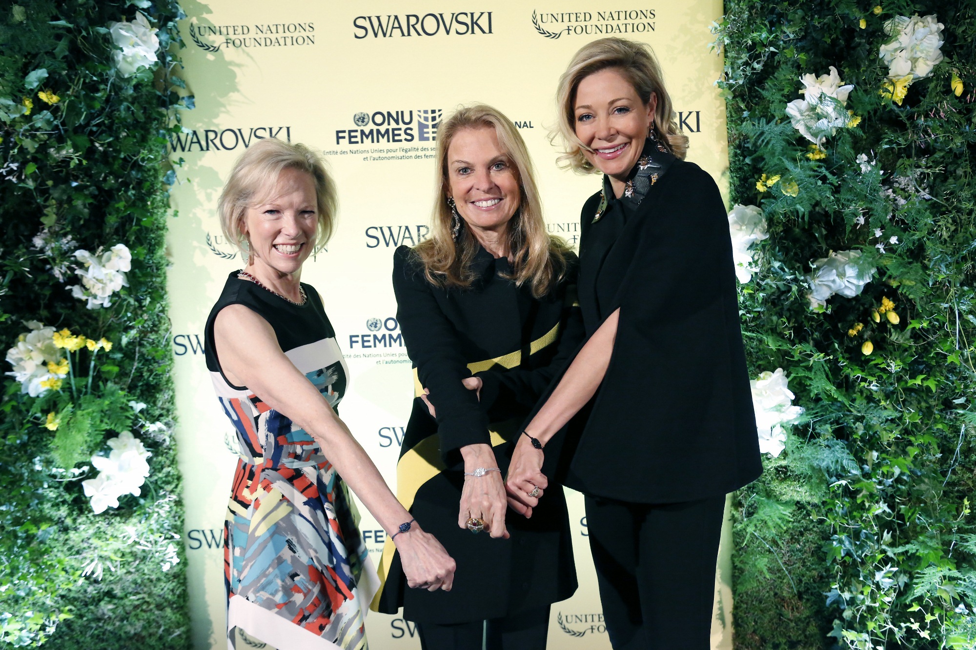 Jane D Hartley Kathy Calvin and Nadja Swarovski at the Launch of the Atelier Swarovski UN Women bracelet in Paris on International women's day 2016  (2000x1333).jpg