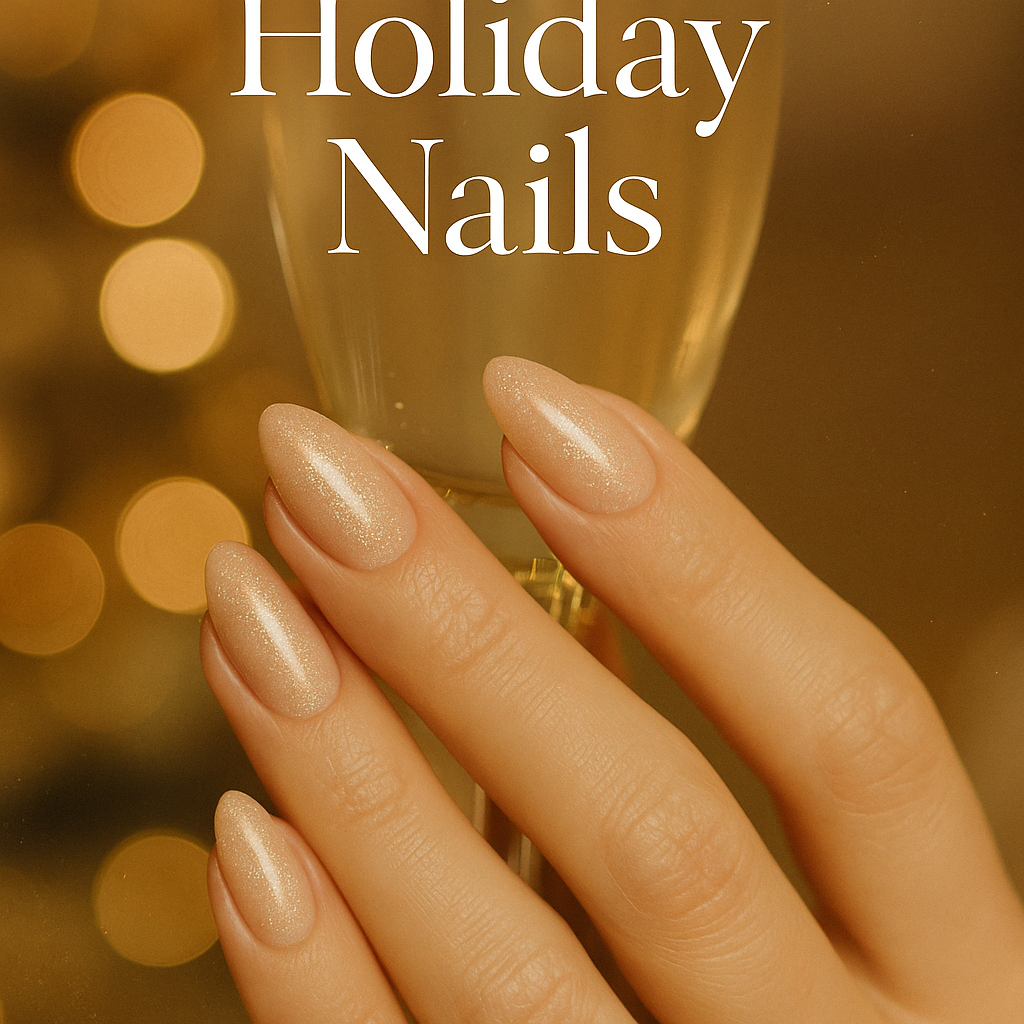 ✨Day 7 — Sparkling Holiday Nails: The Elegant Festive Finish