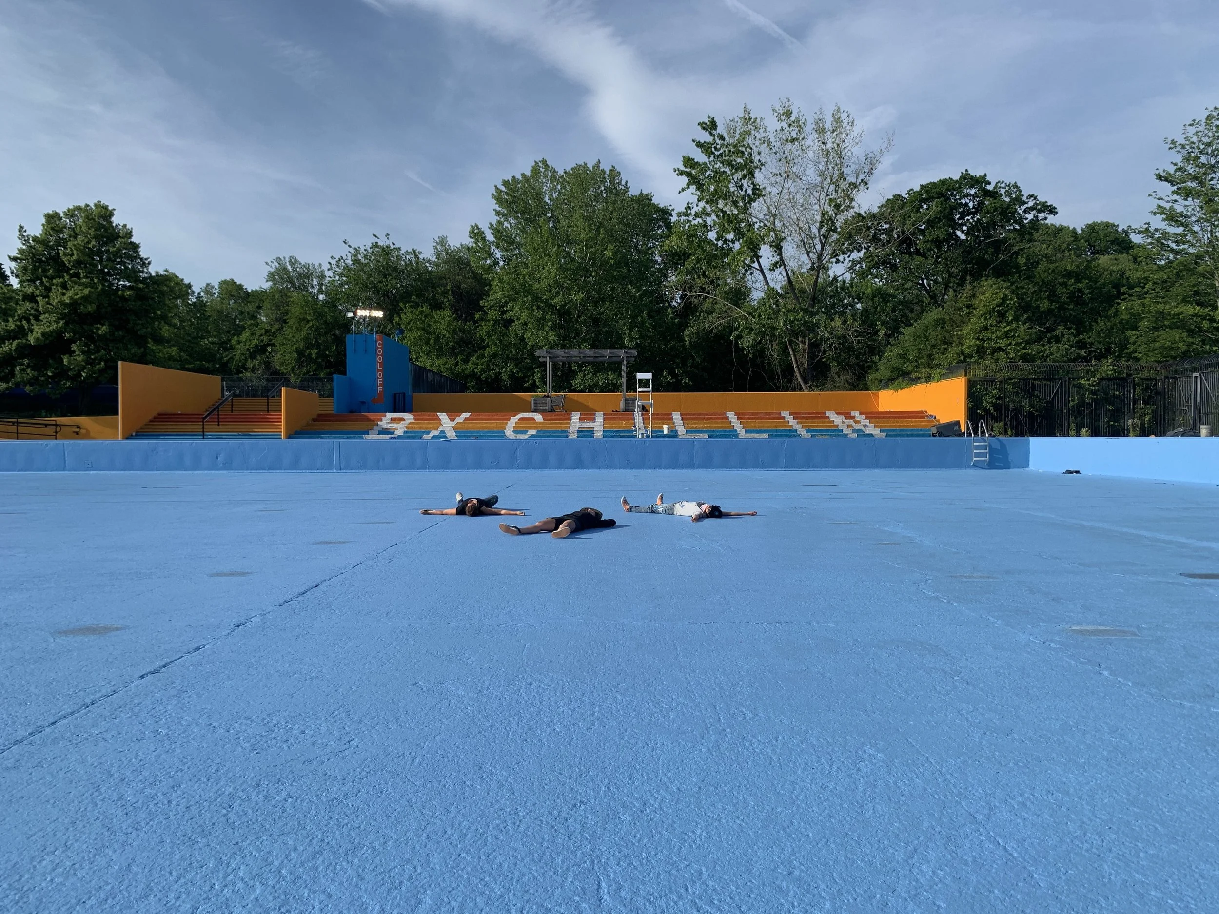  a triumphant pose after several days of taping and painting staircase letters 