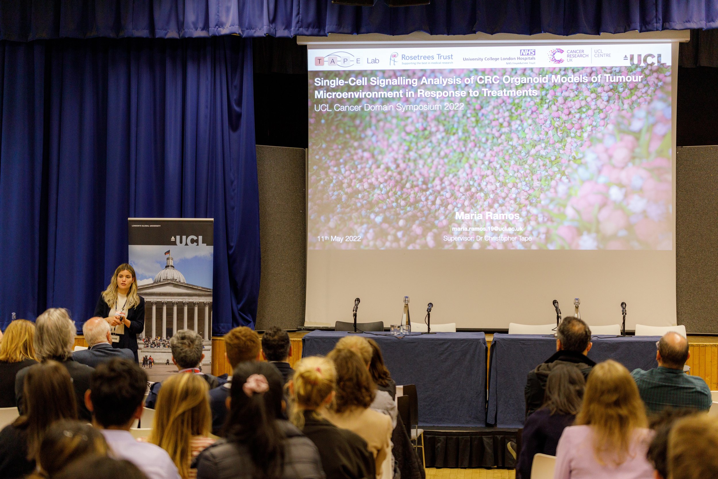  Maria speaking at the UCL Cancer Domain Symposium (May 2022) 