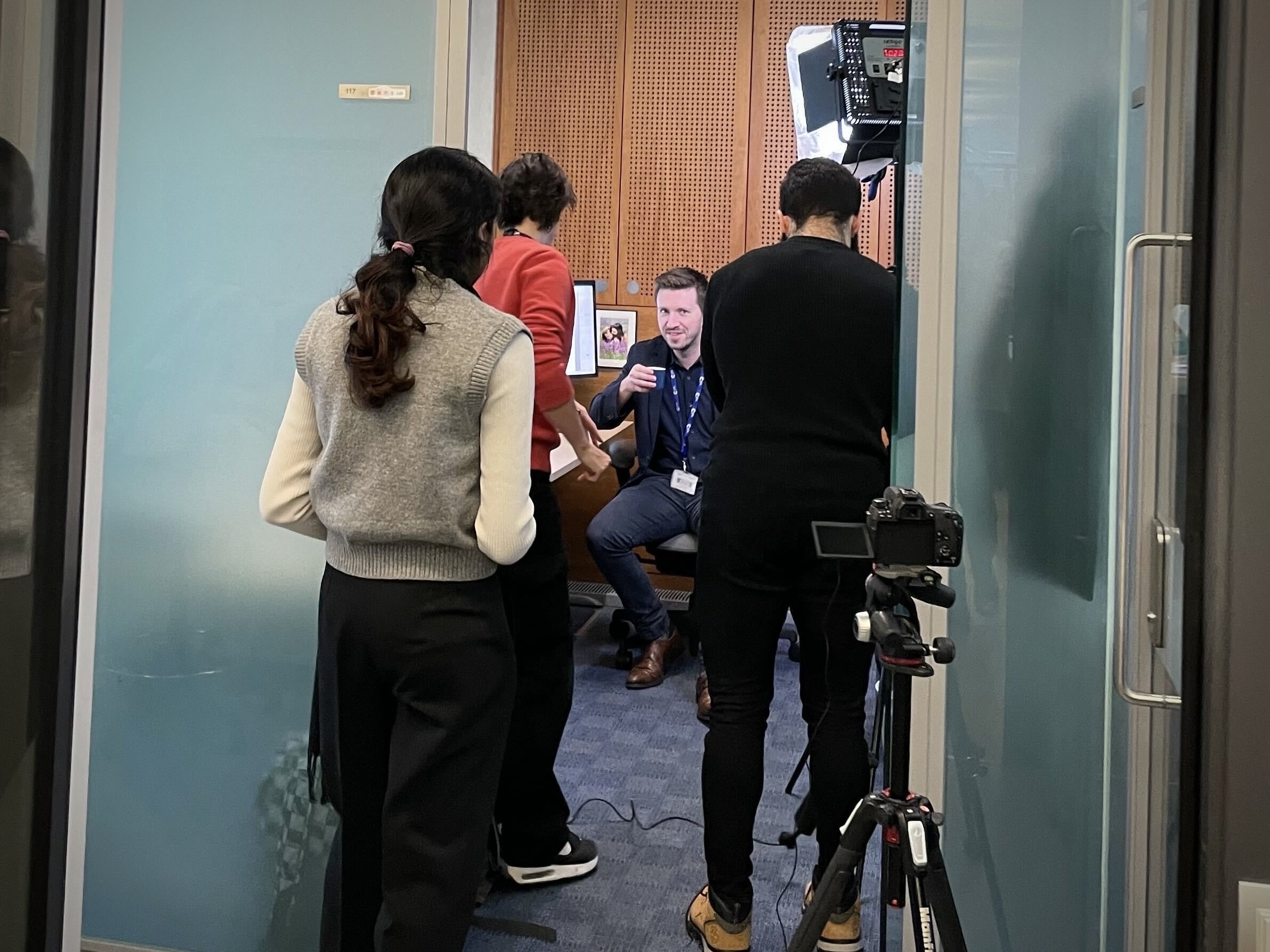  Chris filming the Cell papers explainer video (Dec. 23) 