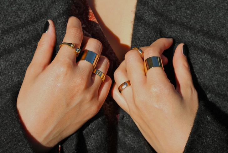 Melinda Maria, Maison Martin Margiela, and Cartier rings