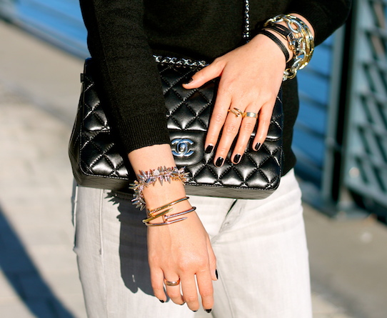 Anarchy Street, Stella and Dot, House of Harlow and David Yurman bracelets, Anarchy Street and Cartier rings
