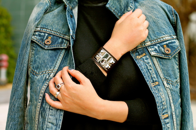 Hermes bracelet, David Yurman and my own rings