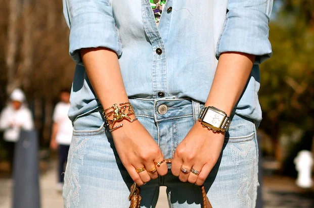 Svelte Metals bracelets, Svelte Metals , Cartier and my own rings, Michele watch