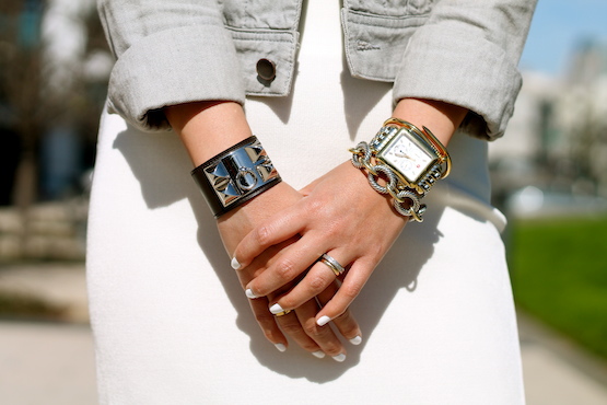 Hermes, David Yurman, Anarchy Street bracelets, Michele watch, my own rings