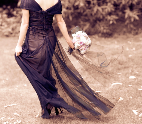Dress by Tadashi Shoji, Shoes by Manolo Blahnik
