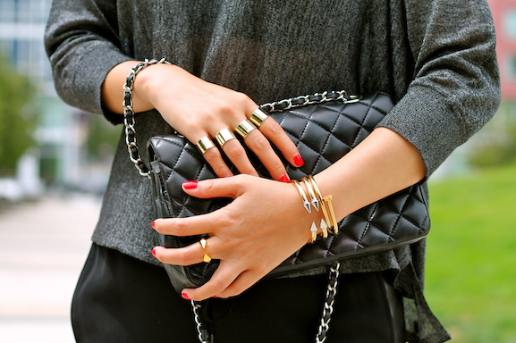 Vita Fede and Anarchy Street bracelets, Vita Fede and Maison Martin Margiela rings