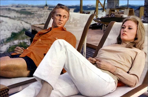 Steve McQueen and Faye Dunaway in "The Thomas Crown Affair"