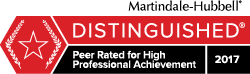  Distinguished Peer Rated for High Professional Achievement 