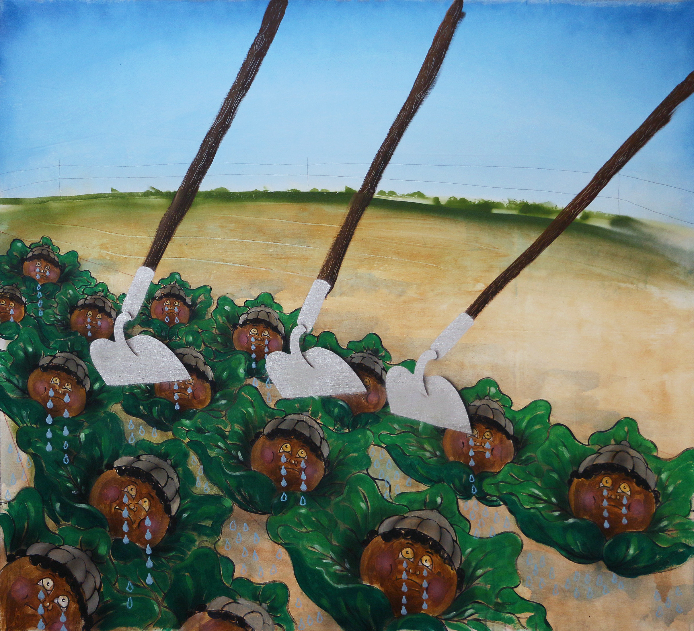Untitled (Cabbage Patch) 53" x 57" 2017