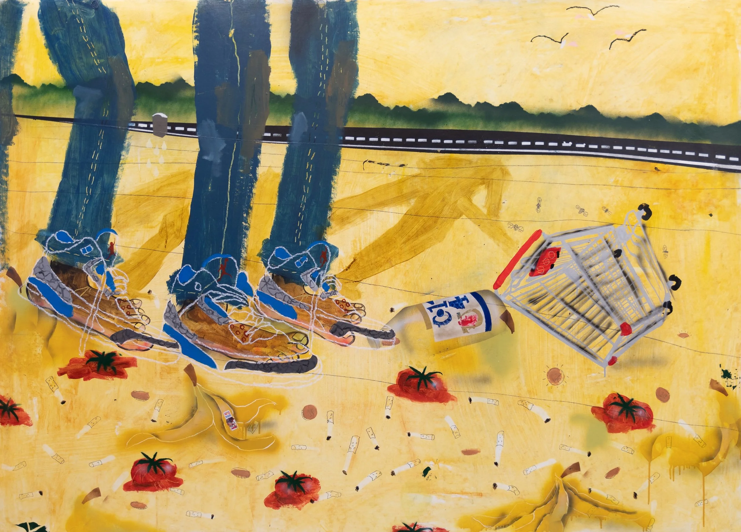 In the Desert They Don't Remember Your Name 51" x 70" 2018