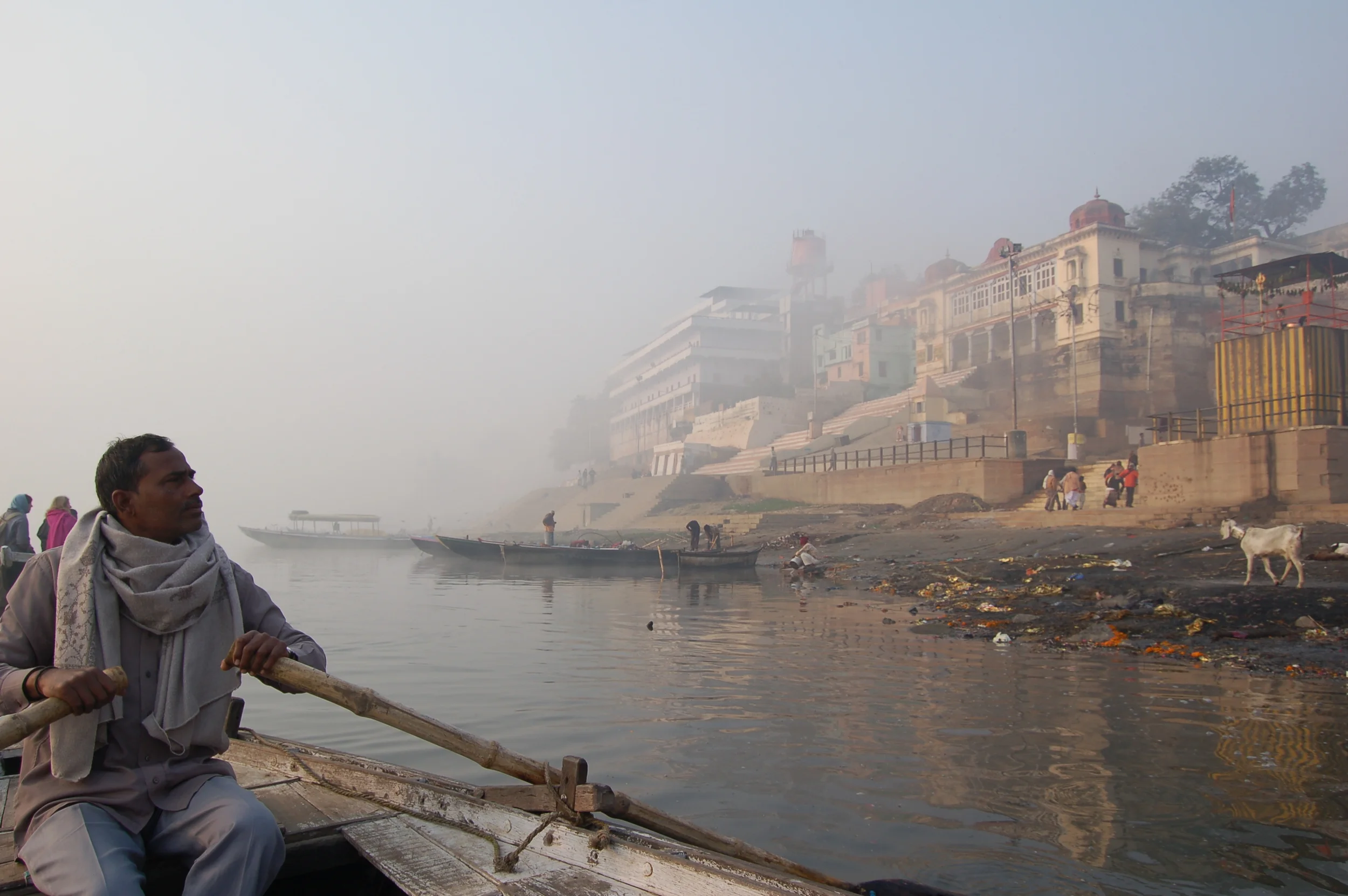 Boater on the Ganges, Varanasi, India - 2008