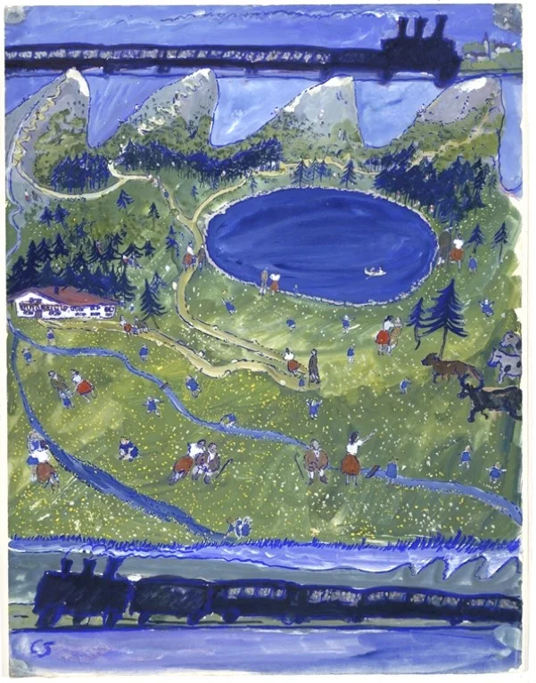 Le premier voyage de Charlotte fut pour les montagnes bavaroises. Elle s'en rappela souvent dans ses dernières années. Sa mère était terriblement gaie et chantait et batifolait avec elle. Son père était solennel. Mais il était très heureux avec sa famille. Ils firent aussi du bateau et montèrent très haut dans les montagnes.