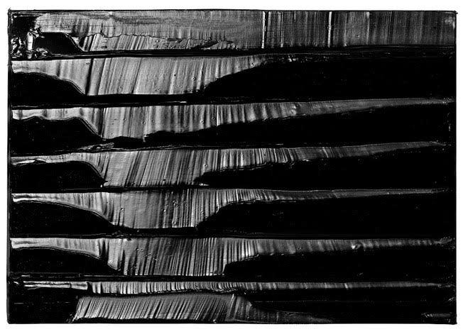 Pierre Soulages, Peinture, 9 mars 2014 Acrylique sur toile — 57 × 81 cm © Pierre Soulages — Photo :Vincent Cunillère — Courtesy Galerie Karsten Greve Köln, Paris, St Moritz