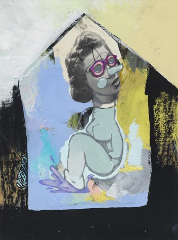 Adam Janes, 2015 technique mixte sur bois, 38,5 x 28,5 cm