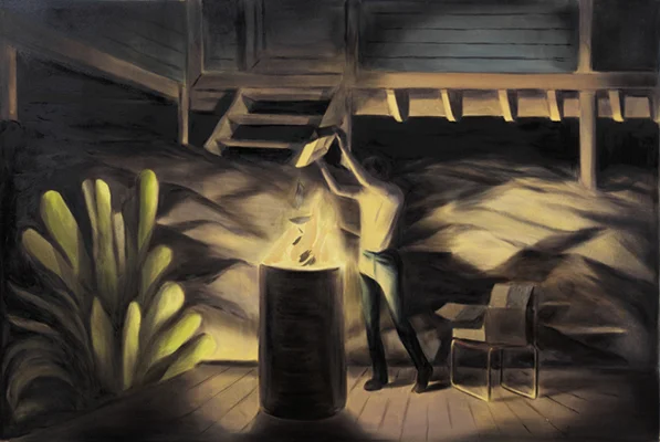 Pierre Seinturier I threw it all away 2015 Huile sur toile 130 x 194,5 cm 