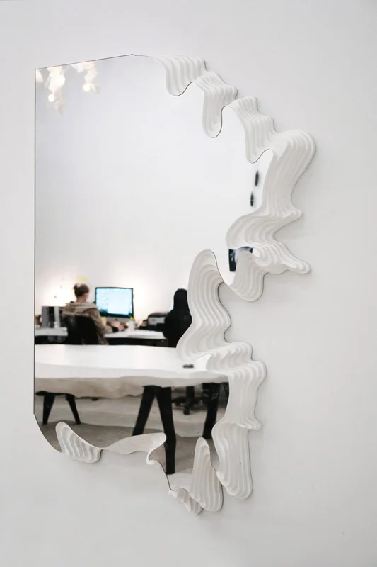 Excavated Mirror (Positive/Negative)2010Glass mirror, MDF, lacquer42 1/2” x 28 1/2” x 3 1/2” (H x W x D)Edition of 10