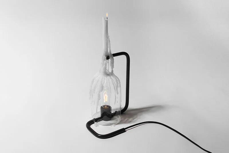 Drip Light2015Steel, glass, light bulb, candle, cord.11” x 9.5” (H x W)Edition of 10