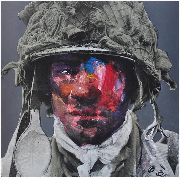 Soldier 1, 2015, Mixed media on canvas, 160x160cm1, 2015, Mixed media on canvas, 160x160cm