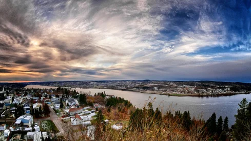 Vue de Chicoutimi au Québéc