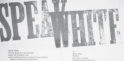 Speak white ! ou quand le français était le nègre du Canada