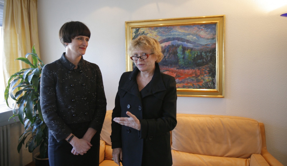 Avec Ragna Arnadottir, la ministre de la Justice islandaise.© Thierry Esch