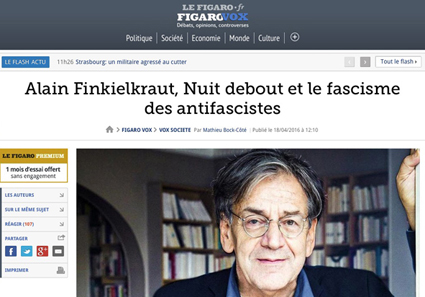 Dans le Figaro, on inverse les rôles.