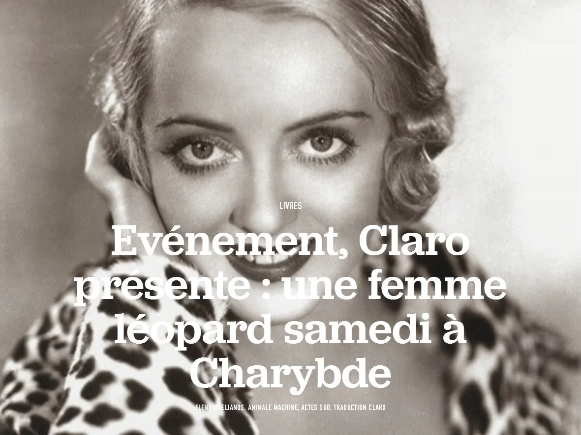 Eleni en chair et Sikelianos : c'est demain à Paris