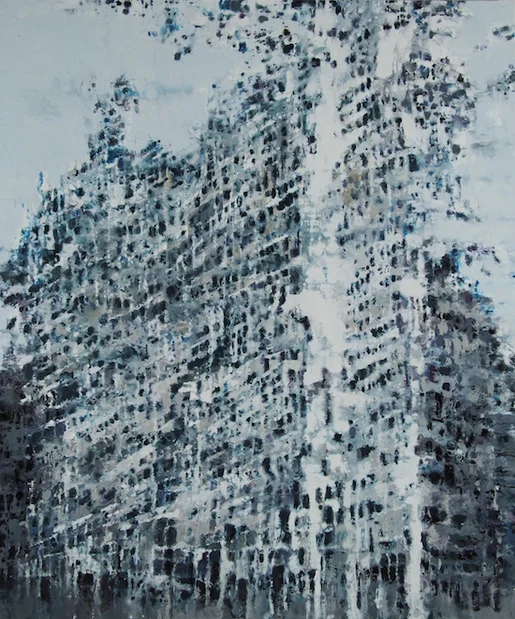 Philippe Cognée, obsession foule (chez Templon)