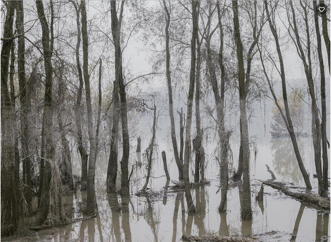Du Pô et de ses inondations lugubres avec Mount Fog